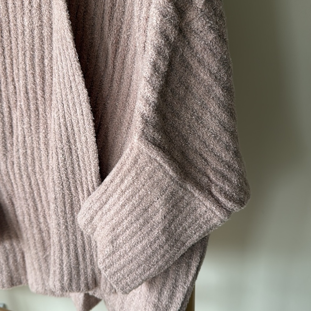 Barefoot Dreams CozyChic Lite Ribbed Shrug Cardigan Blush Pink Size L/XL - Picture 7 of 9